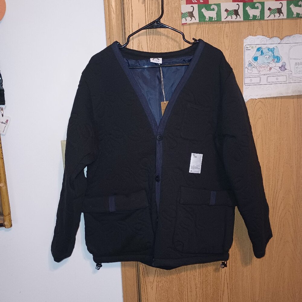 NEW Eco Life Wasted Collective Navy Quilted Traveler Jacket UNISEX size XL